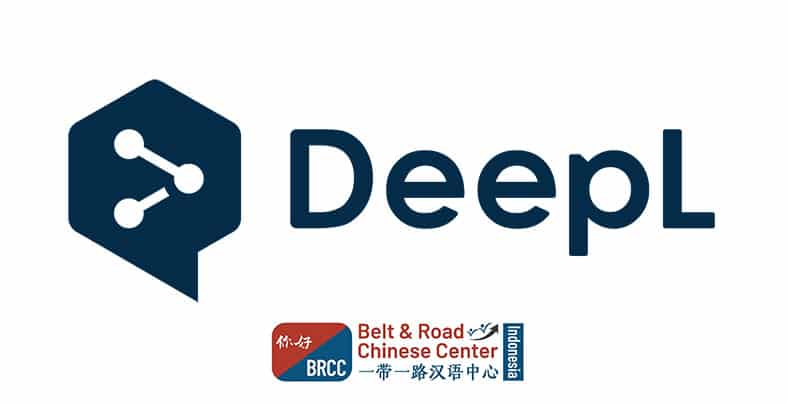 Logo DeepL Translator aplikasi penerjemah berbasis AI akurat untuk teks profesional dan akademik